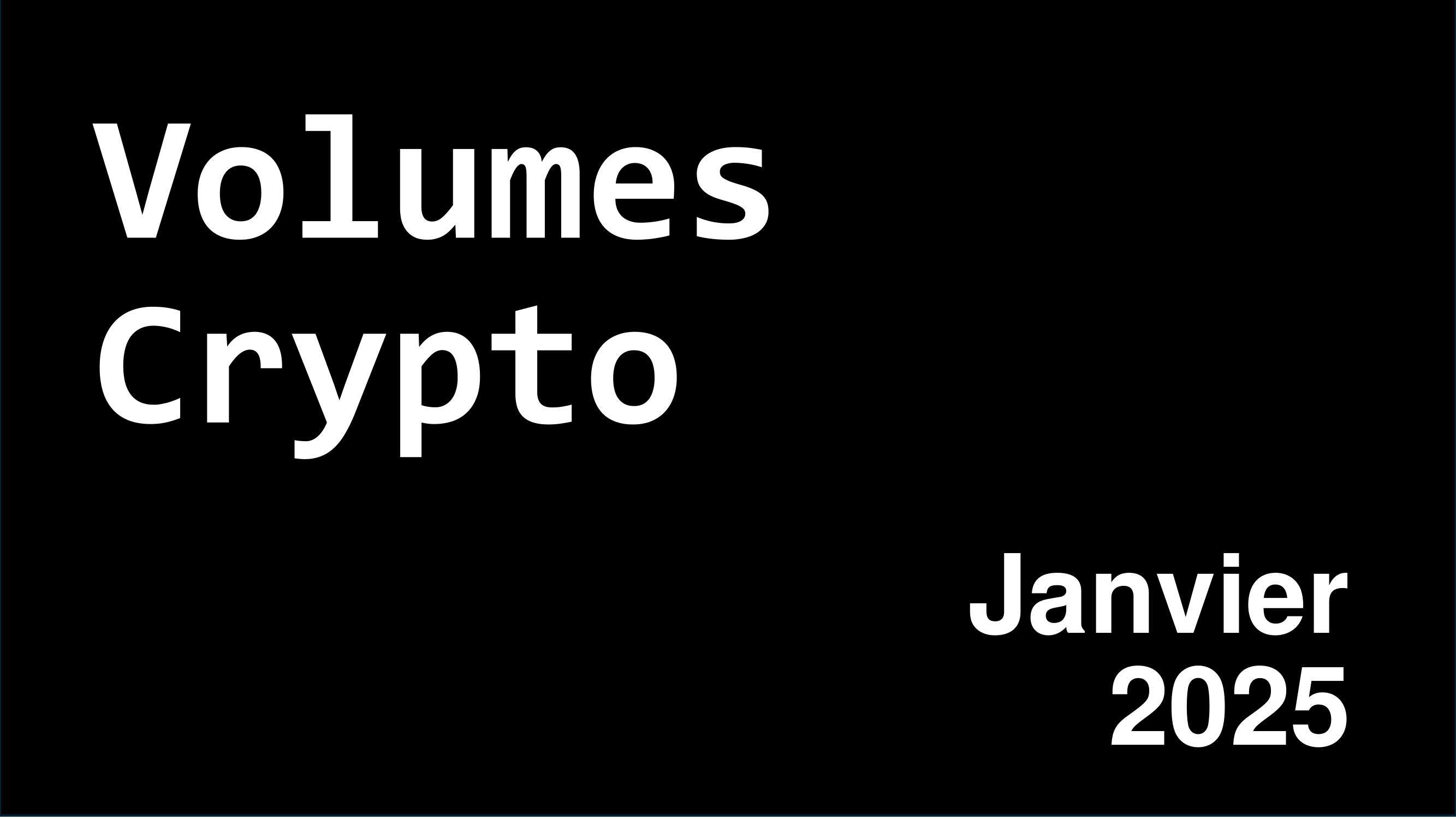 miniature article volume crypto janvier 2025