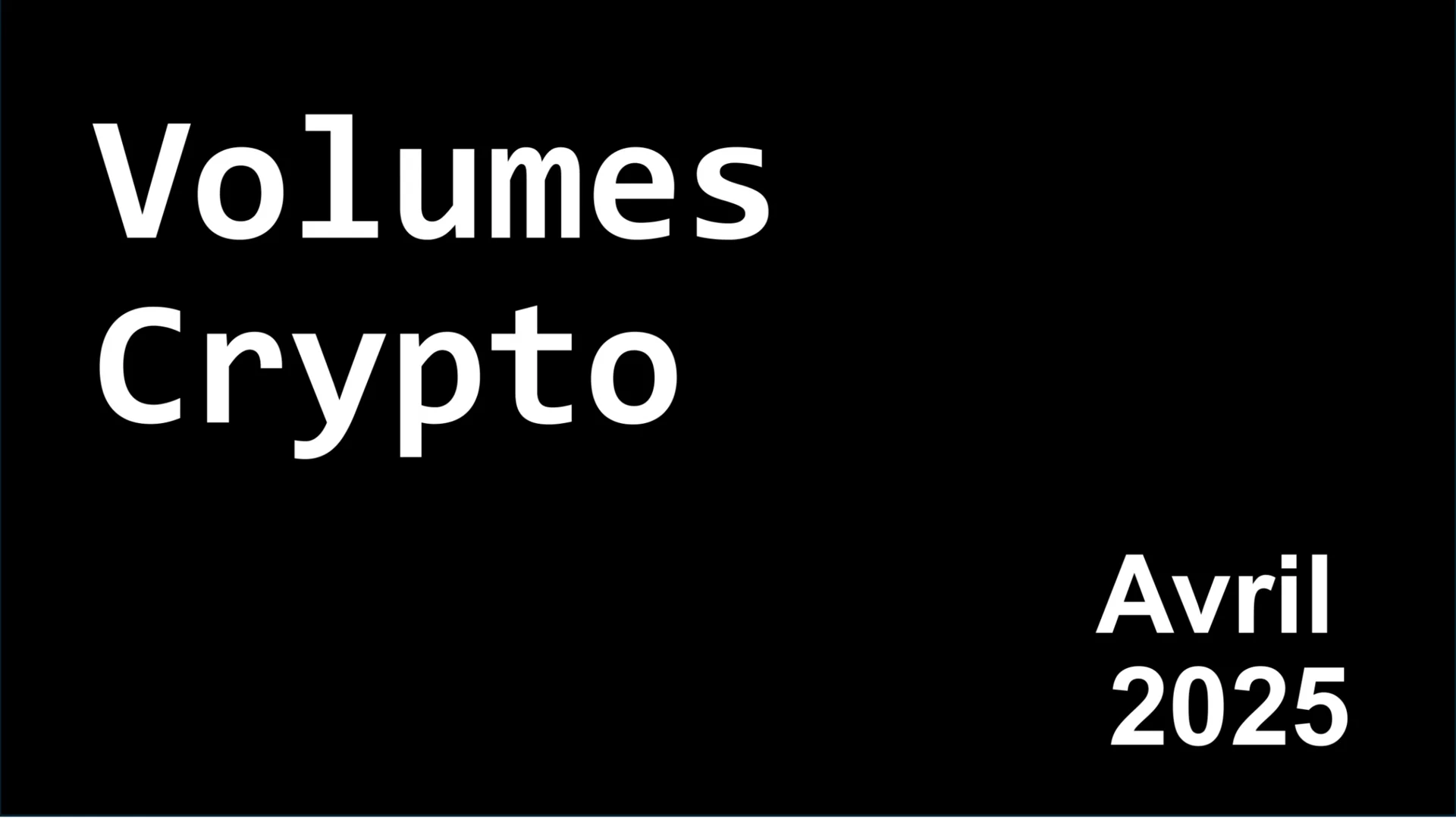 miniature volumes crypto avril 2025